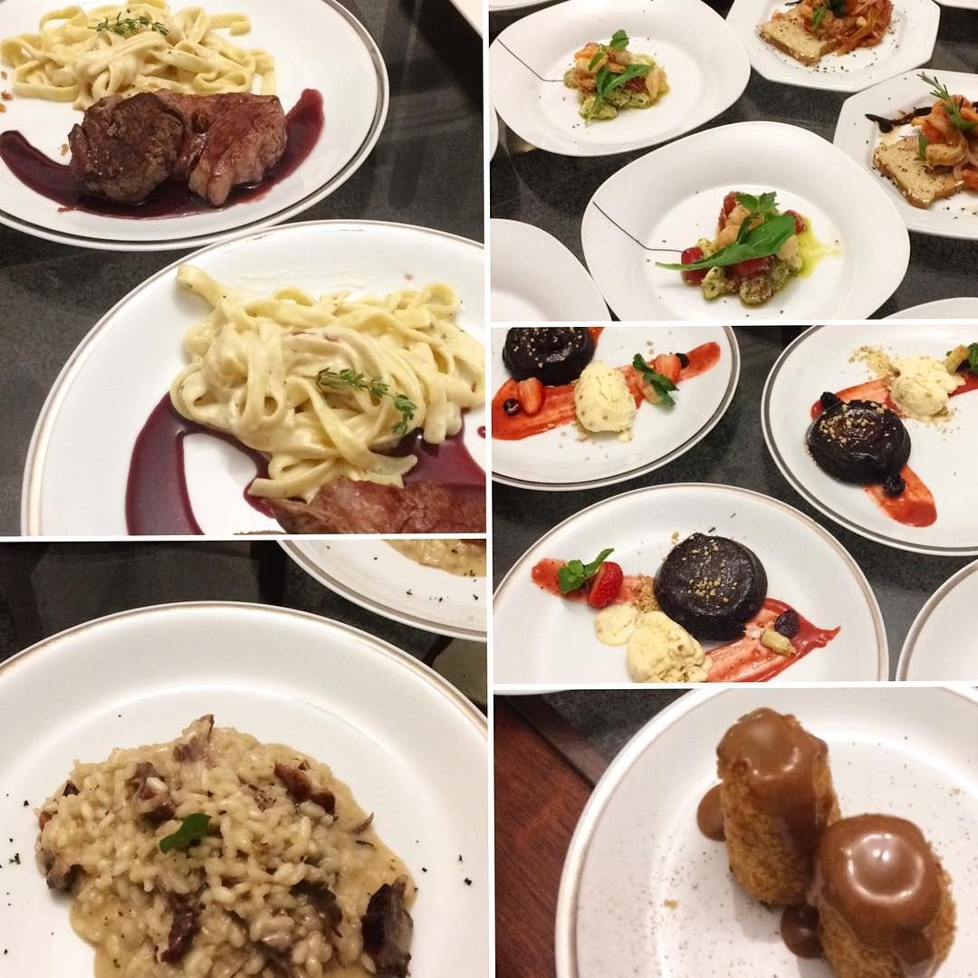 Menu em 3 etapas servido em casa